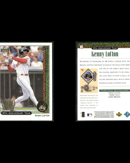 Kenny Lofton 4-Card Lot Cleveland Indians Speed CF Star