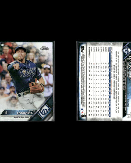 Evan Longoria 4-Card Lot Tampa Bay Rays 3B Rookie Star