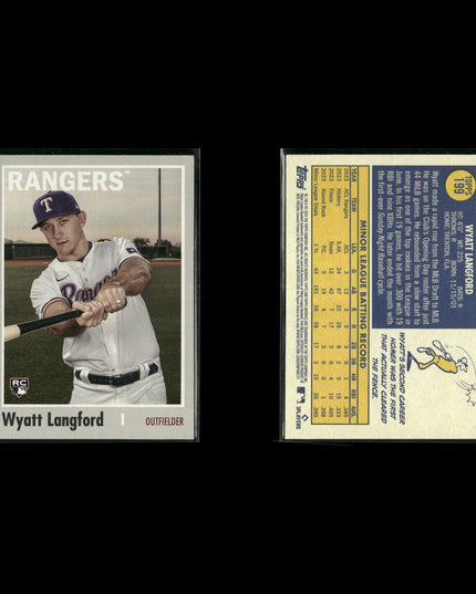 Wyatt Langford 6-Card Lot Texas Rangers Rookie Prospect