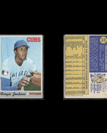 7-Card Lot Vintage 1970 Topps Chicago Cubs | MLB Baseball Trading Cards Team Lot