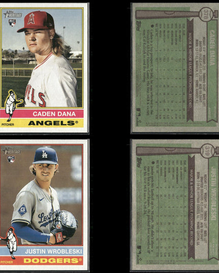 2025 Topps Heritage Rookie Cards Lot (40) MLB Baseball RC + Prospects