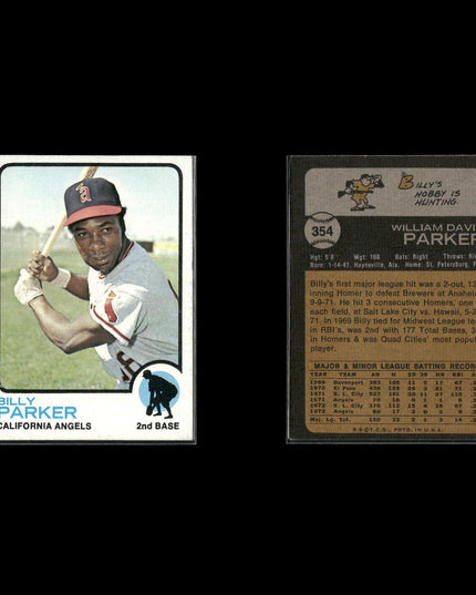 9-Card Lot Vintage 1973 Topps California Angels | MLB Baseball Trading Cards