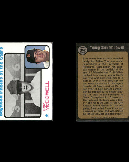 18-Card Lot Vintage 1972–73 Topps Boyhood Photos | MLB Baseball Trading Cards