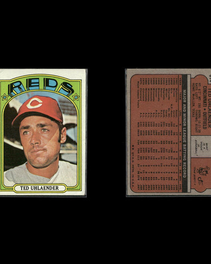 1972 Topps Cincinnati Reds Team Lot (9 Cards) Vintage Baseball MLB