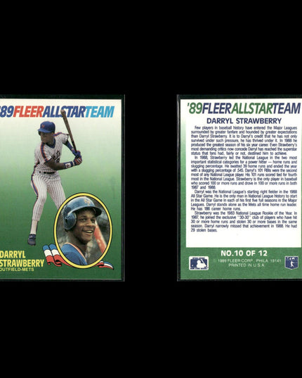 Darryl Strawberry Baseball Lot (19 Cards) Star Player Cards