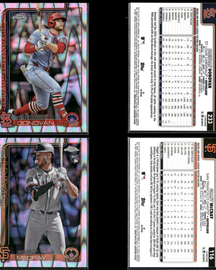2025 Topps Chrome Refractors Lot (32) w/ Alec Bohm, Cedric Mullins, Ke’Bryan Hayes