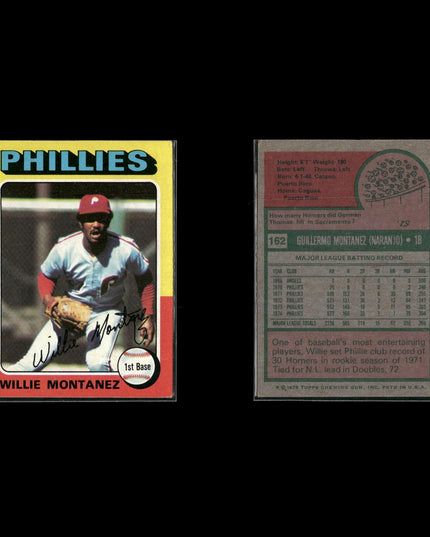 5-Card Lot Vintage 1975 Topps Philadelphia Phillies | MLB Baseball Trading Cards