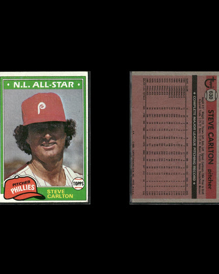 Steve Carlton 10-Card Lot Phillies HOF Lefty 4x Cy Young