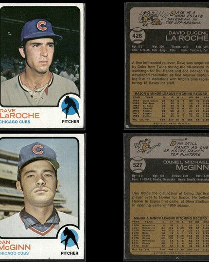 35-Card Lot Vintage 1973 Topps Chicago Cubs | MLB Baseball Trading Cards Topps