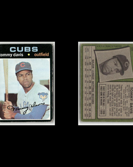 19-Card Lot Vintage 1971 Topps Chicago Cubs | MLB Baseball Trading Cards Vintage