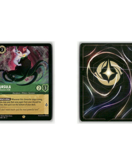 Ursula - Deceiver of All #91 3 Card Lot Legendary Set 3 Disney Lorcana