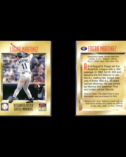 Edgar Martinez 4-Card Lot Seattle Mariners DH HOF Legend