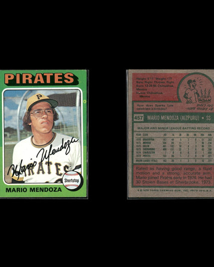 7-Card Lot Vintage 1975 Topps Pittsburgh Pirates | MLB Baseball Trading Cards