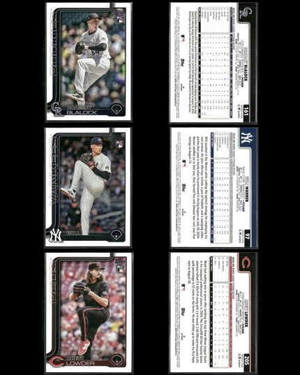 2025 Topps Rookie Cards Lot (60) MLB Baseball RC Stars + Prospects Set