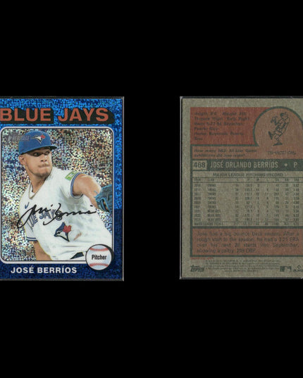 2024 Topps Heritage Chrome Blue Sparkle Baseball Lot (9 Cards) MLB