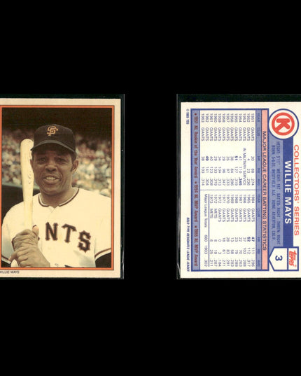 Willie Mays 6-Card Lot SF Giants “Say Hey Kid” HOF Legend