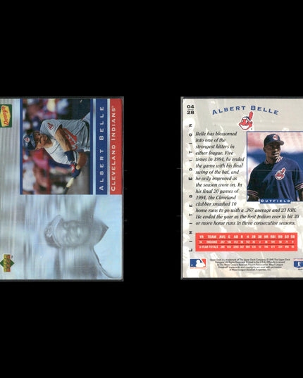 Albert Belle 10-Card Lot Cleveland Indians “Joey Belle” Power Bat