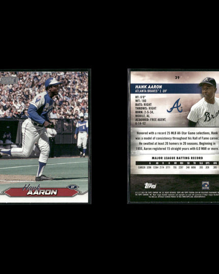 Hank Aaron 4-Card Lot Atlanta Braves “Hammerin’ Hank” HOF Legend