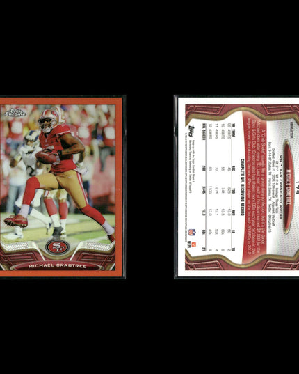 2010s Topps Chrome San Francisco 49ers Lot (6) w/ Kaepernick, Gore, Randy Moss
