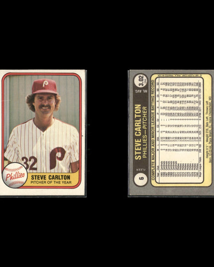 Steve Carlton 10-Card Lot Phillies HOF Lefty 4x Cy Young