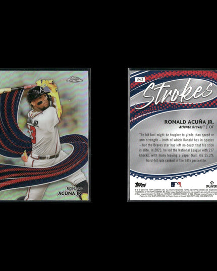 2024 Topps Chrome Strokes Insert Cards Lot (7) MLB Series Inserts