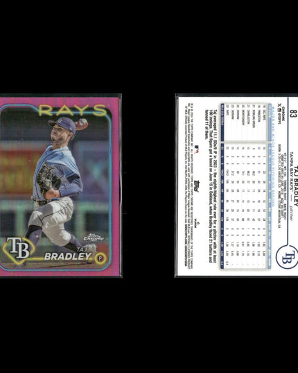 2024 Topps Chrome Pink Refractors Lot (6) Stars – Springer, Swanson, More