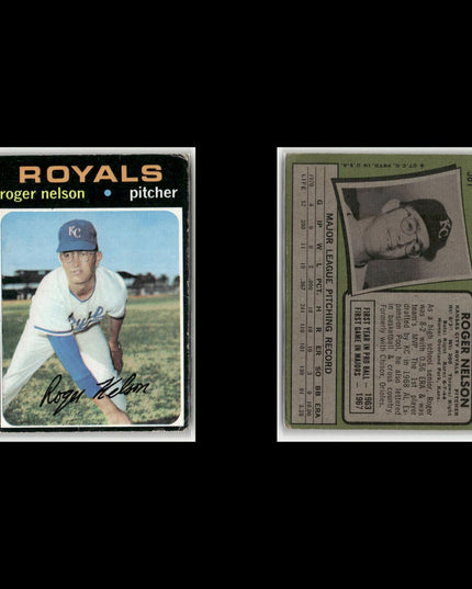 5-Card Lot Vintage 1971 Topps Kansas City Royals | MLB Baseball Trading Cards