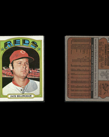 1972 Topps Cincinnati Reds Team Lot (9 Cards) Vintage Baseball MLB