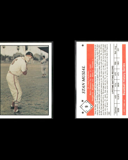 6x Stan Musial #9 1979 TCMA 1950s St. Louis Cardinals Baseball Card Lot