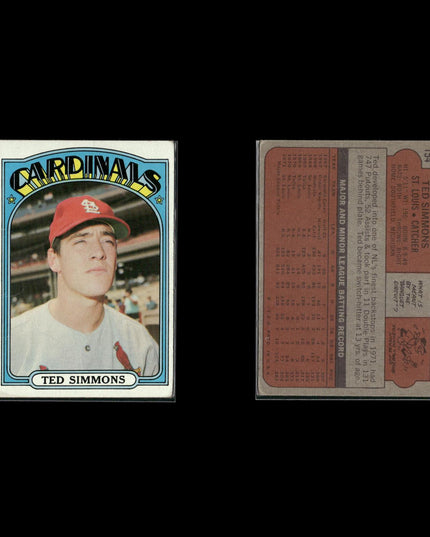 1972 Topps St. Louis Cardinals Team Lot (11 Cards) Vintage Baseball MLB