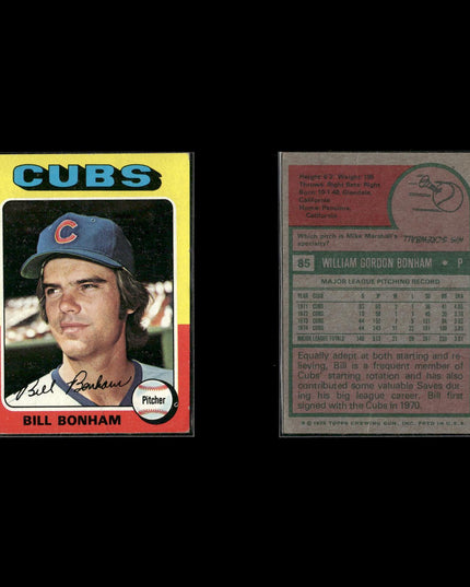 7-Card Lot Vintage 1975 Topps Chicago Cubs | MLB Baseball Trading Cards Topps