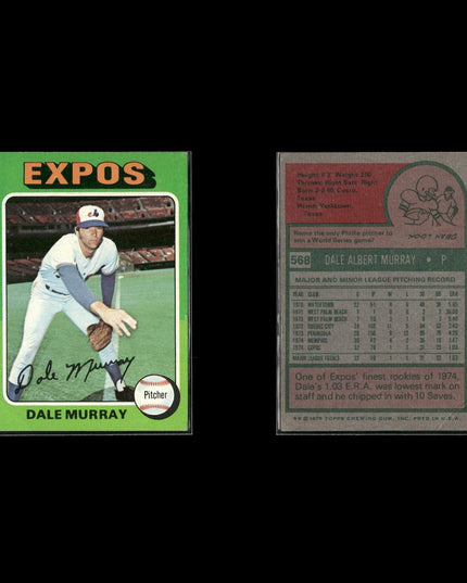 4-Card Lot Vintage 1975 Topps Montreal Expos | MLB Baseball Trading Cards Topps