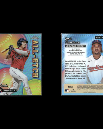 2024 Topps Chrome All-Etch Insert Cards Lot (8) Refractor Style MLB Inserts