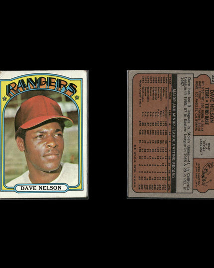 10-Card Lot Vintage 1972 Topps Texas Rangers | MLB Baseball Trading Cards Topps