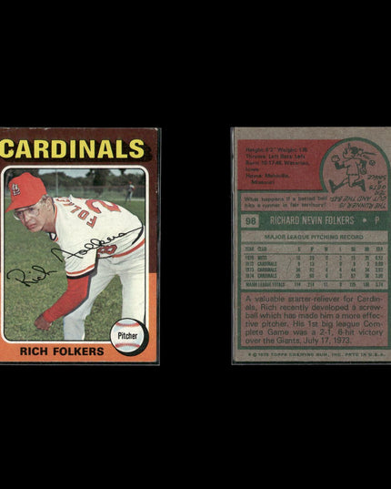 1975 Topps Baseball Lot (10) w/ Steve Garvey MVP, Rookie Infielders & Outfield RC