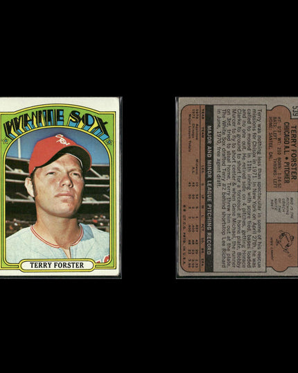 1972 Topps Chicago White Sox Team Lot (12 Cards) Vintage Baseball MLB