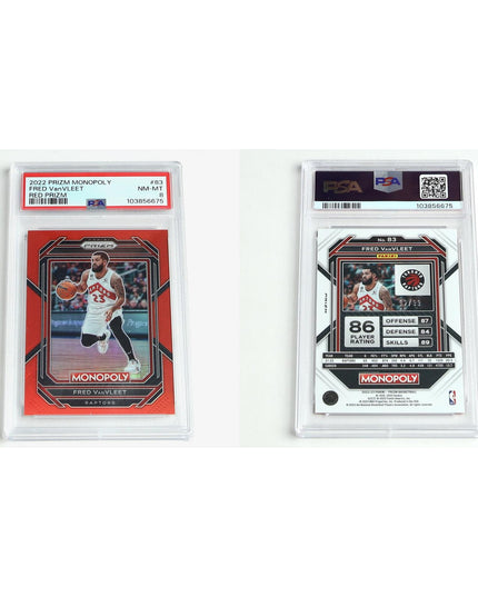 2022 Panini Monopoly Prizm Red /99 Lot of 5 – All PSA 8 Basketball Cards