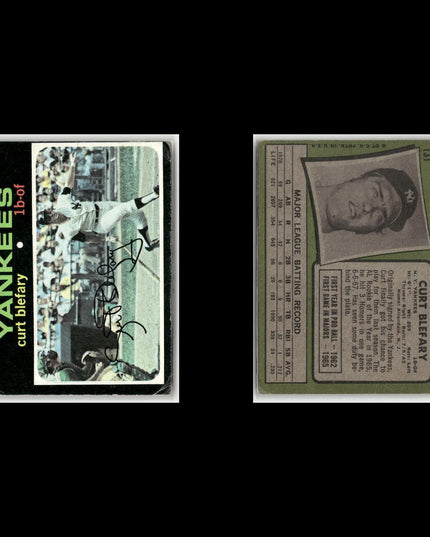 5-Card Lot Vintage 1971 Topps New York Yankees | MLB Baseball Trading Cards