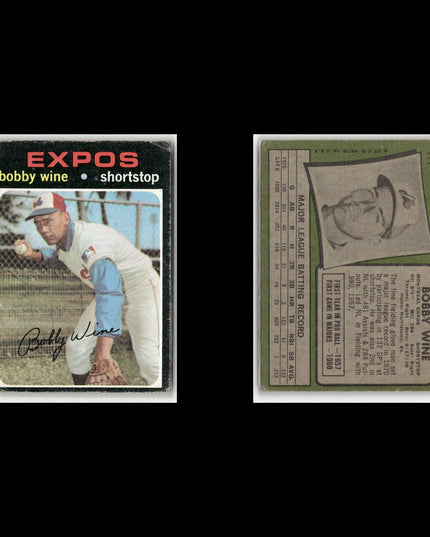 19-Card Lot Vintage 1971 Topps Montreal Expos | MLB Baseball Trading Cards Topps