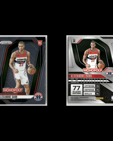 9-Card Lot 2024-25 Panini Prizm Monopoly Basketball | NBA Rookie Trading Cards
