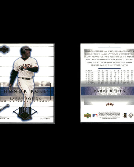Barry Bonds 18-Card Lot SF Giants HR King 7x MVP Power Hitter