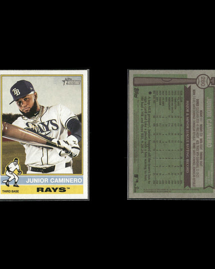 Junior Caminero 12-Card Lot Tampa Bay Rays Top Prospect