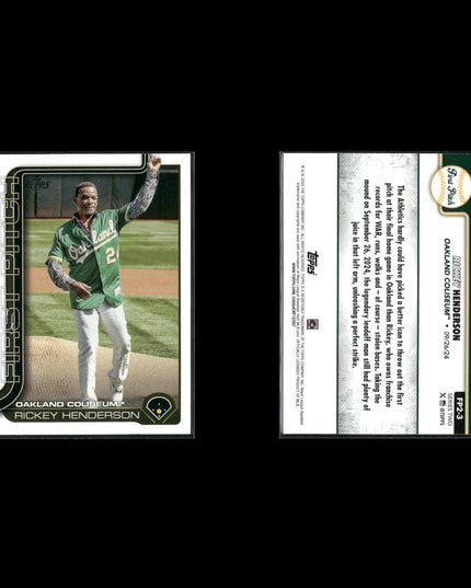 Rickey Henderson 10-Card Lot A’s HOF Speed & Power Star