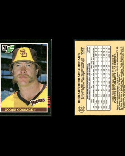 Rich Gossage 11-Card Lot NY Yankees “Goose” HOF Closer