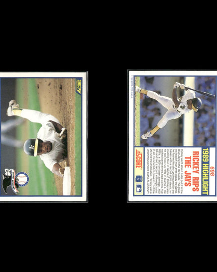 Rickey Henderson 10-Card Lot A’s HOF Speed & Power Star