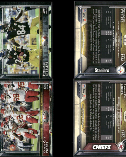 2015 Topps Football Team Set Lot (33 Cards) NFL Trading Cards