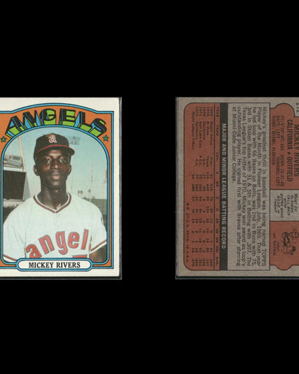 10-Card Lot Vintage 1972 Topps California Angels | MLB Baseball Trading Cards