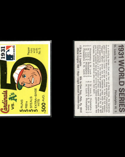 10-Card Lot Vintage 1971 Fleer Laughlin World Series | MLB Baseball Cards