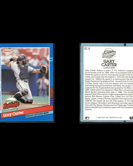 Gary Carter 12-Card Lot NY Mets HOF Catcher “The Kid” Legend