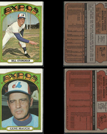 1972 Topps Montreal Expos Team Lot (25 Cards) Vintage Baseball MLB